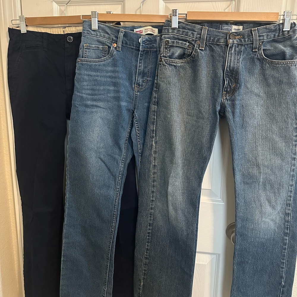 3 pants- Levi’s jeans and Gap Pants